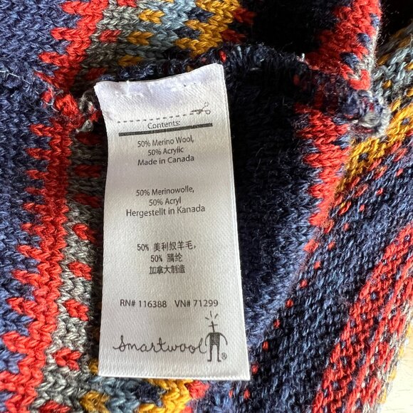 Smartwool Teal, Blue, and White Knit Beanie Cap - Merino Wool Blend - Picture 4 of 4